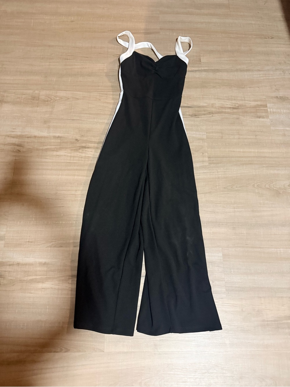 Black & White Wide-Leg Jumpsuit